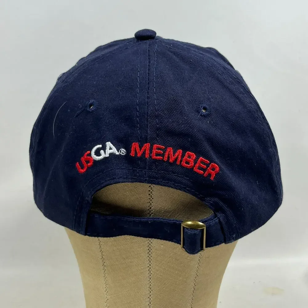 US OPEN Hat Adult OS 2020 WINGED FOOT USGA MEMBER Golf Adjustable Strap Cap Blue